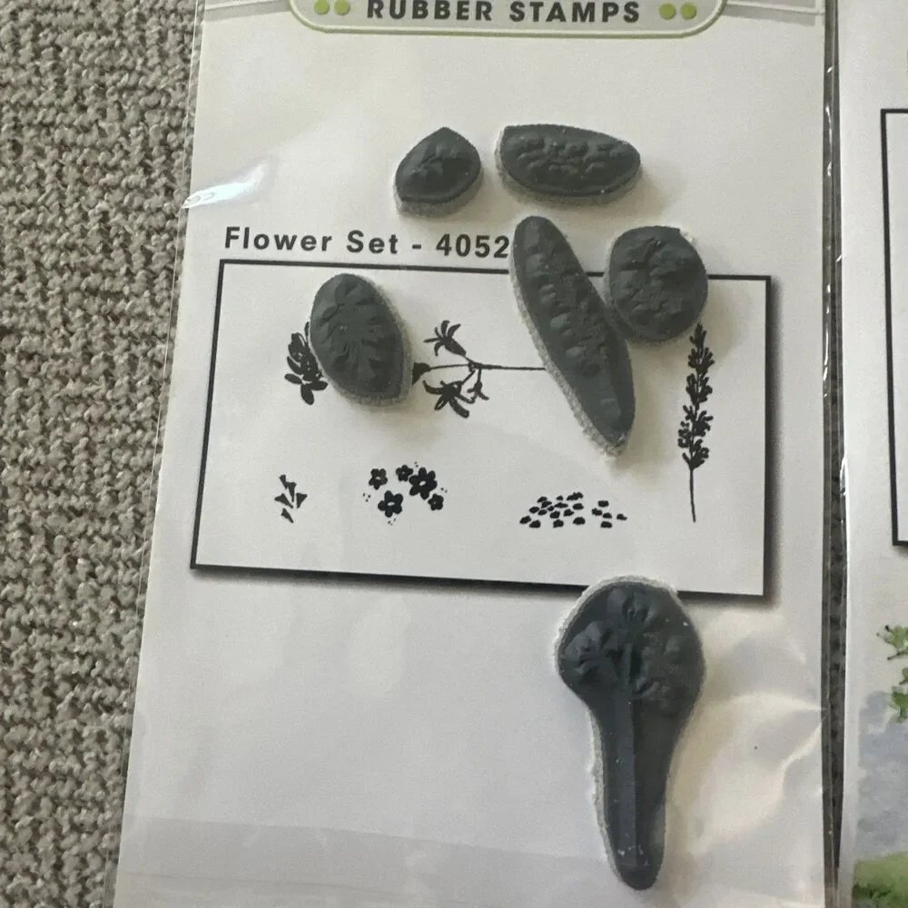 Art Impressions Watercolor FOLIAGE & FLOWERS 4052 4051 Rubber Stamps Sets